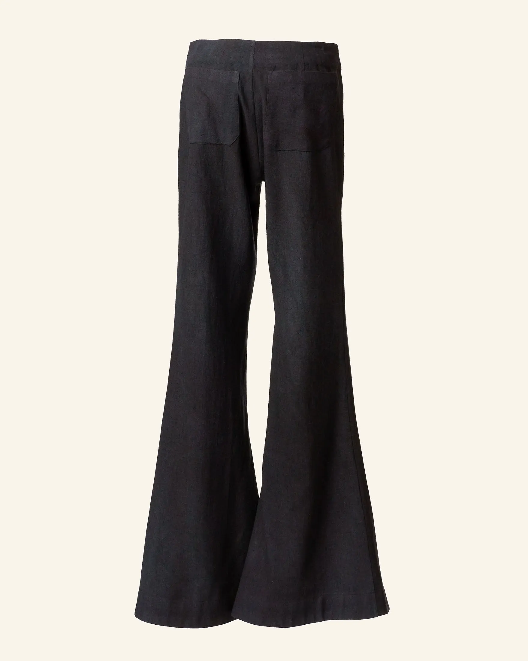 Farah Onyx Silk Flare Pant