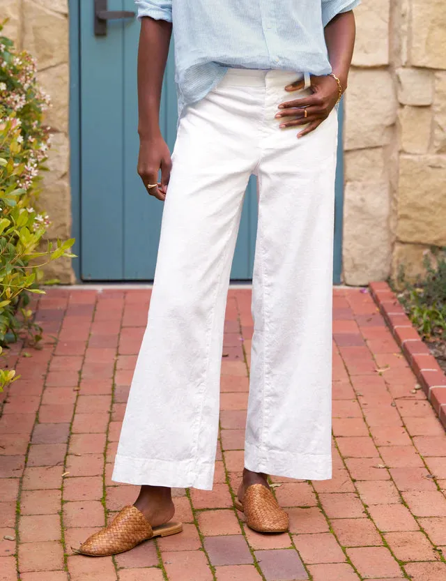 Frank & Eileen - Wexford Trouser - White Performance Linen