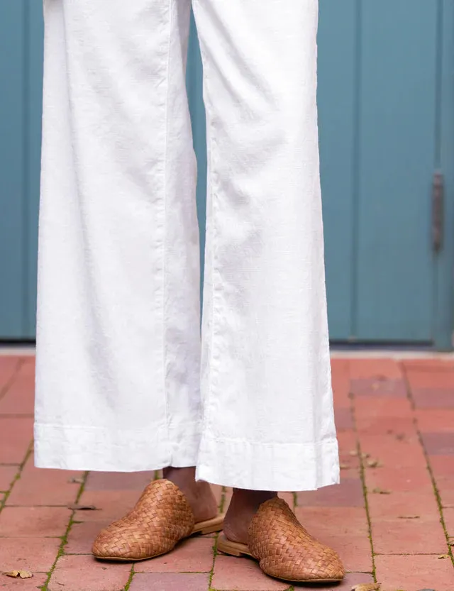 Frank & Eileen - Wexford Trouser - White Performance Linen