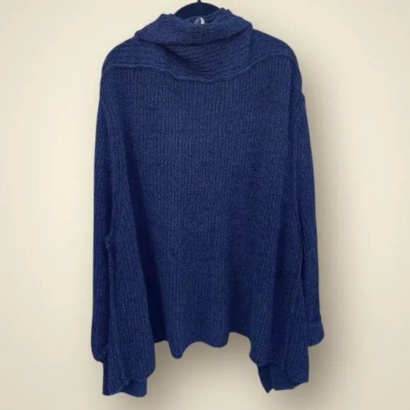 Free People Low Tide Oversized Knit Navy Blue Cardigan XS/S