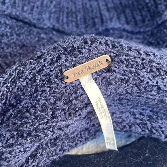 Free People Low Tide Oversized Knit Navy Blue Cardigan XS/S