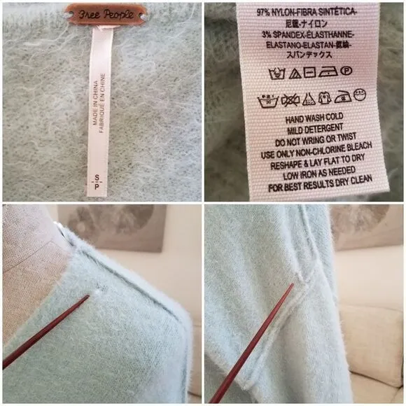 Free People Princess Sweater sz Small in Mint