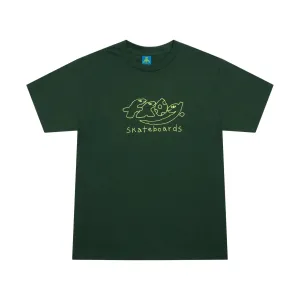 Frog Skateboards Dino Logo Tee - Forest Green