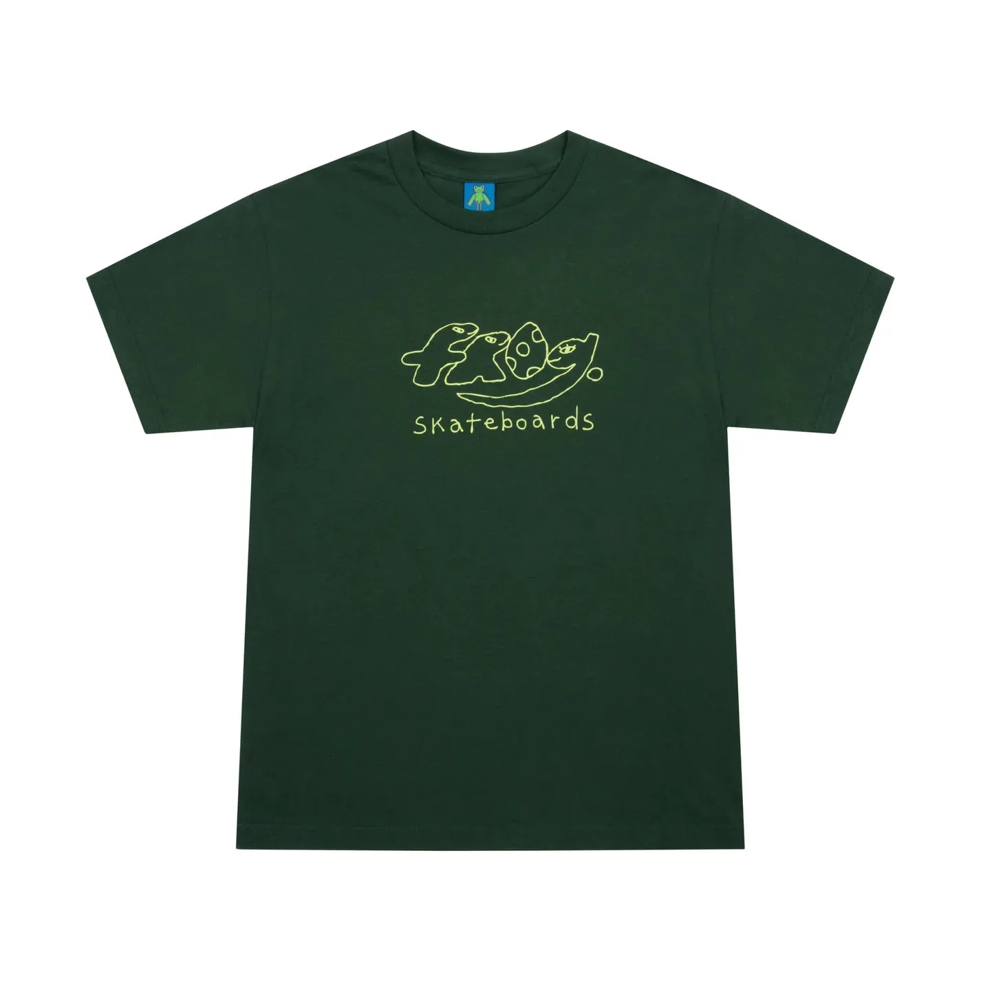 Frog Skateboards Dino Logo Tee - Forest Green