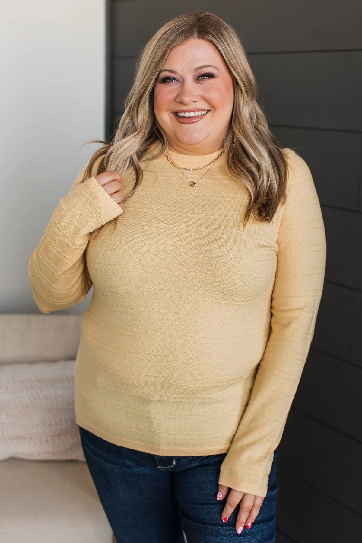 Fulfilling Friendships Striped Knit Sweater- Yellow