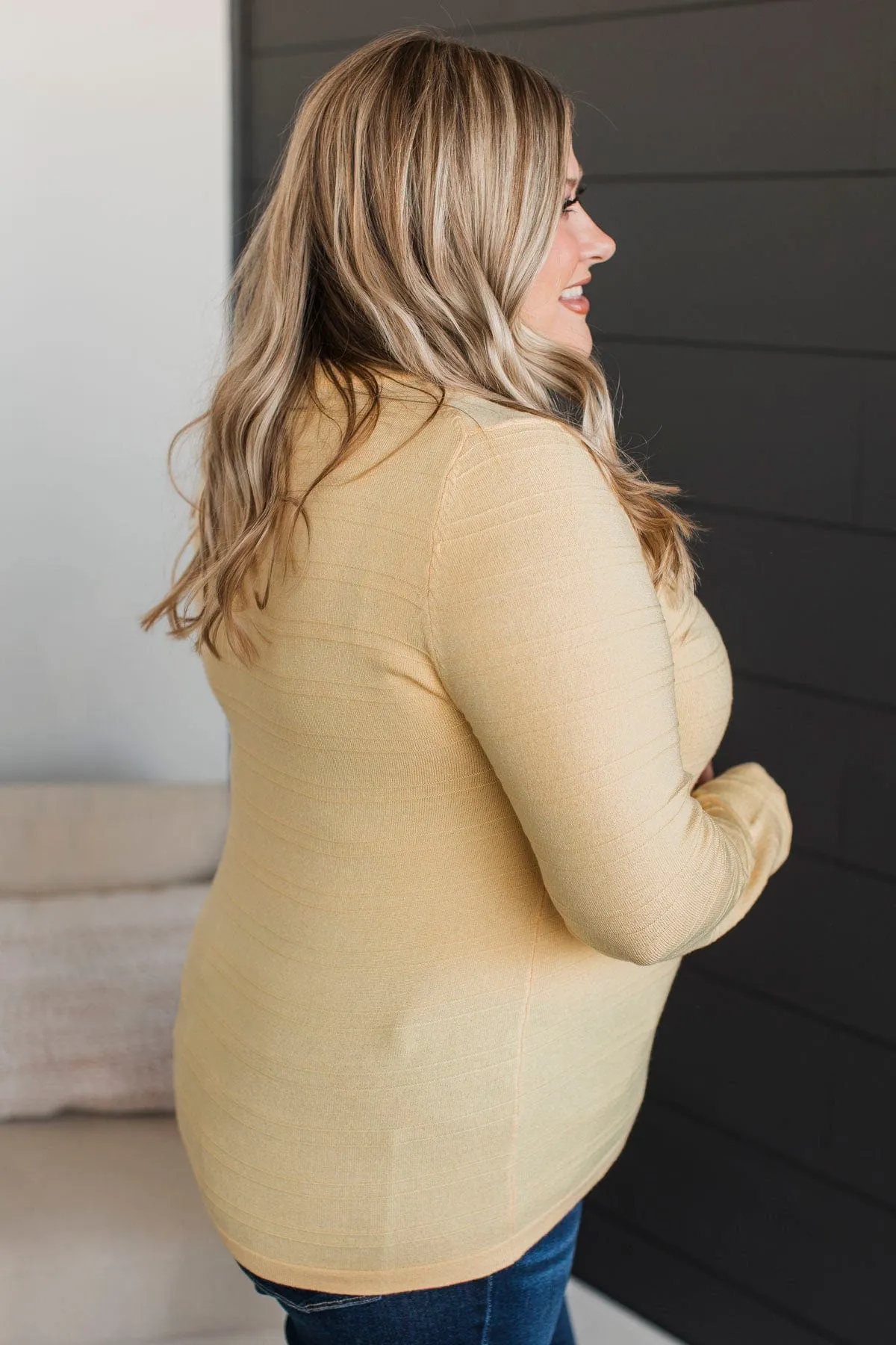 Fulfilling Friendships Striped Knit Sweater- Yellow