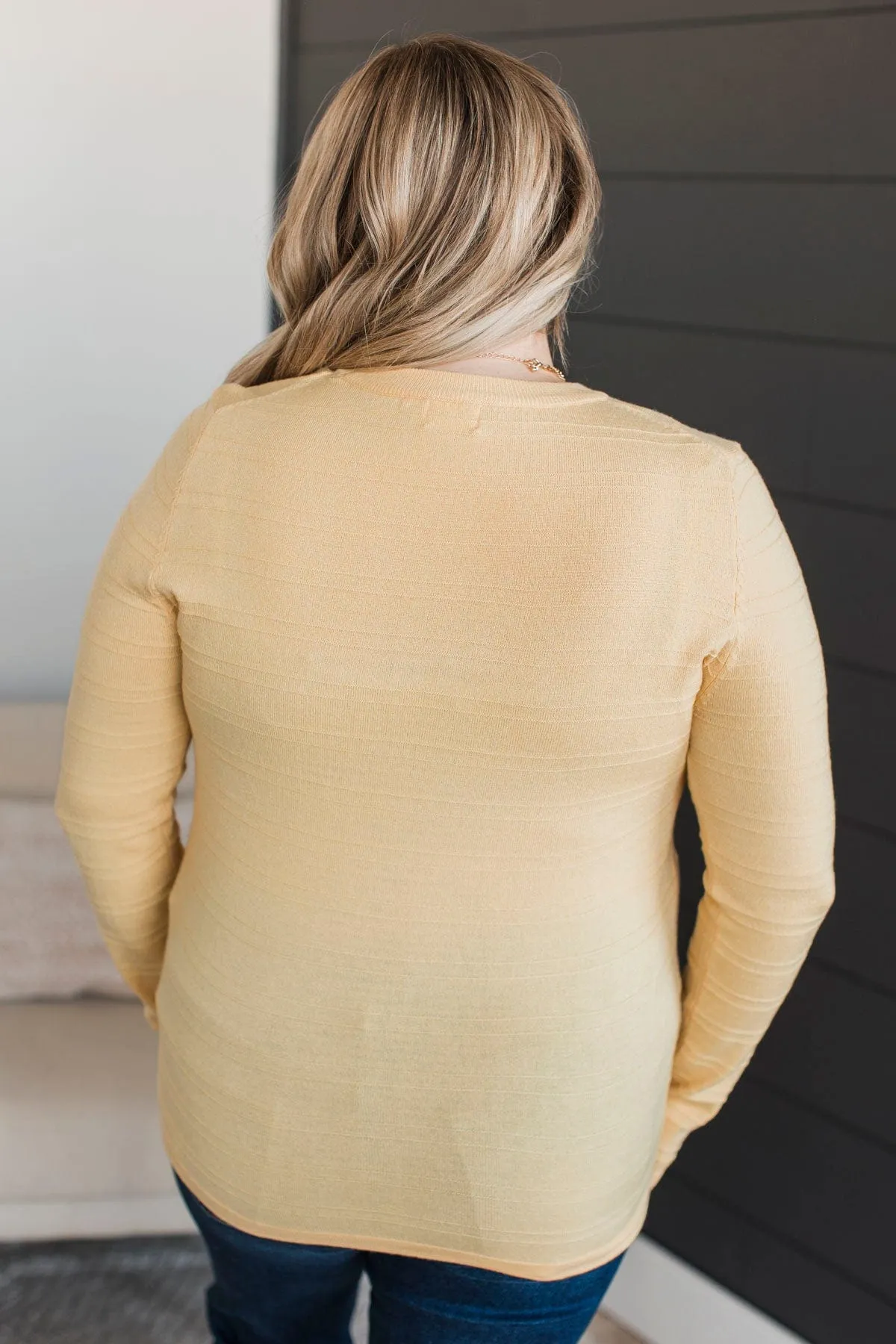 Fulfilling Friendships Striped Knit Sweater- Yellow