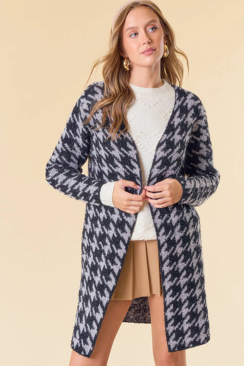 Galliston Houndstooth Cardigan FINAL SALE