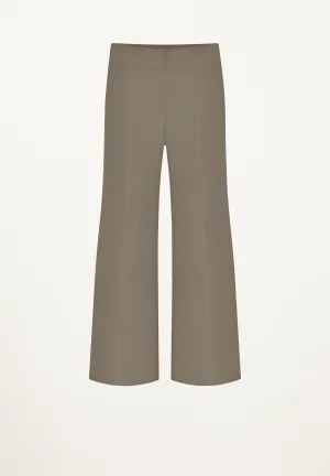 Gemma Crop Flared Pant in Taupe