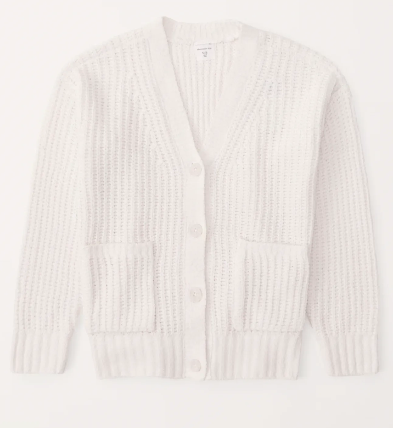 Girls Chenille Yarn Cardigan