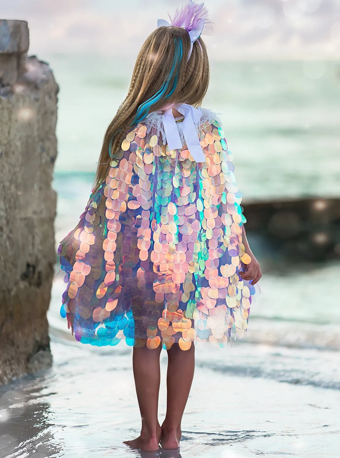Girls Deluxe Mermaid Unicorn Costume Dress