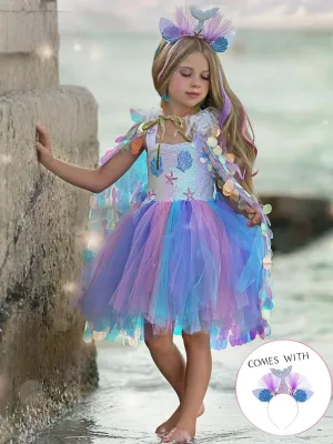 Girls Deluxe Mermaid Unicorn Costume Dress