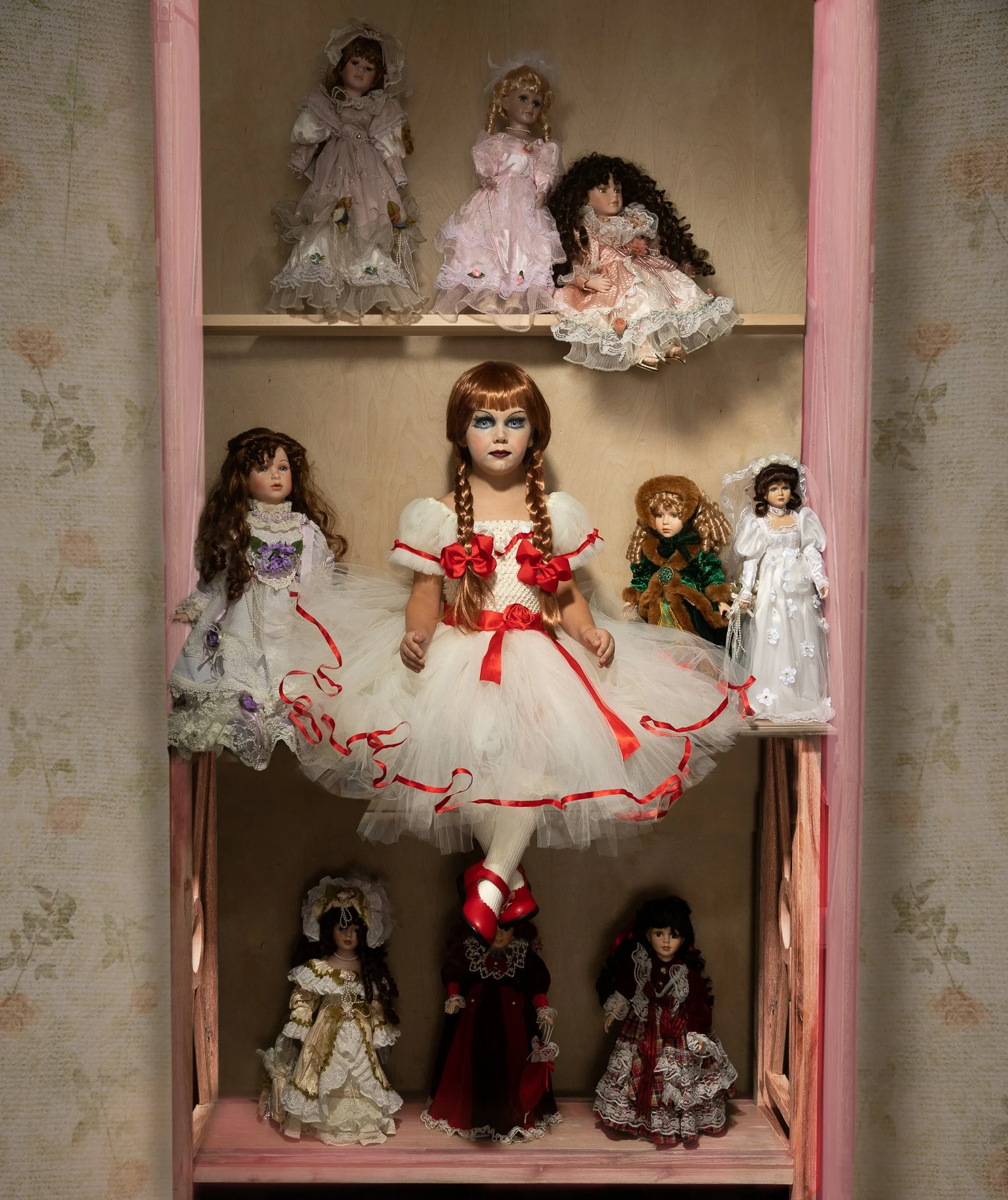 Girls Haunted Doll Inspired Tutu Costume Dress