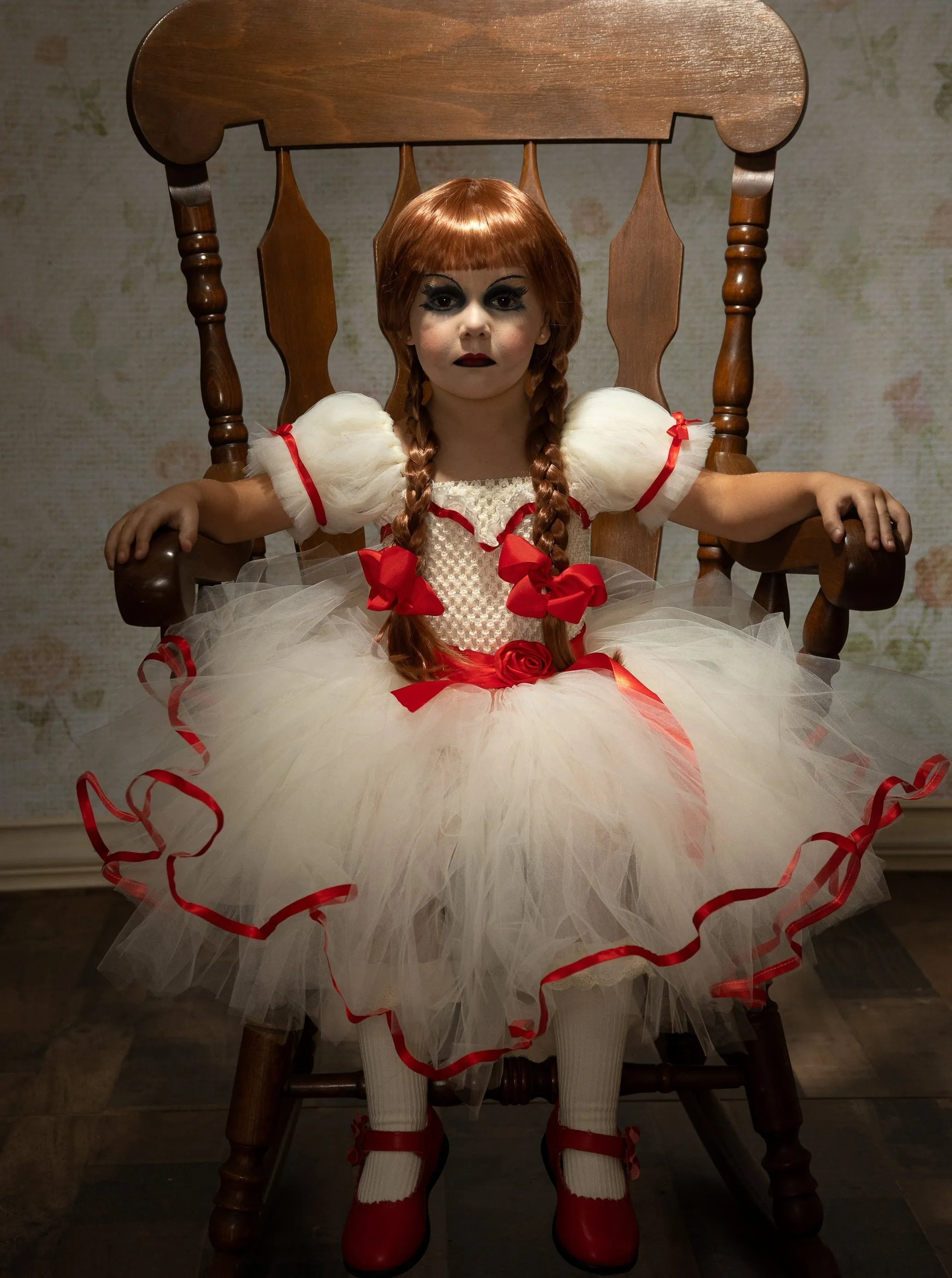 Girls Haunted Doll Inspired Tutu Costume Dress