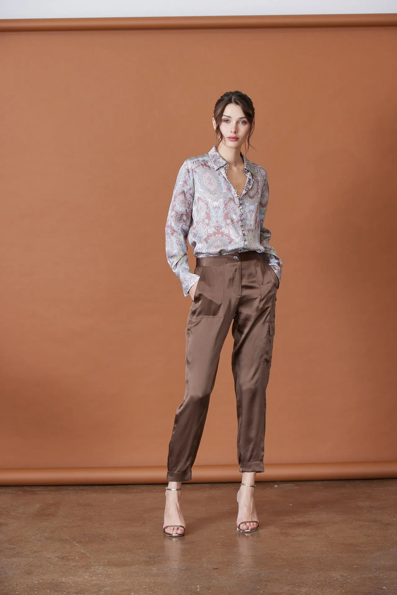 GO LUXE CARGO HOLD PANT IN TOBACCO