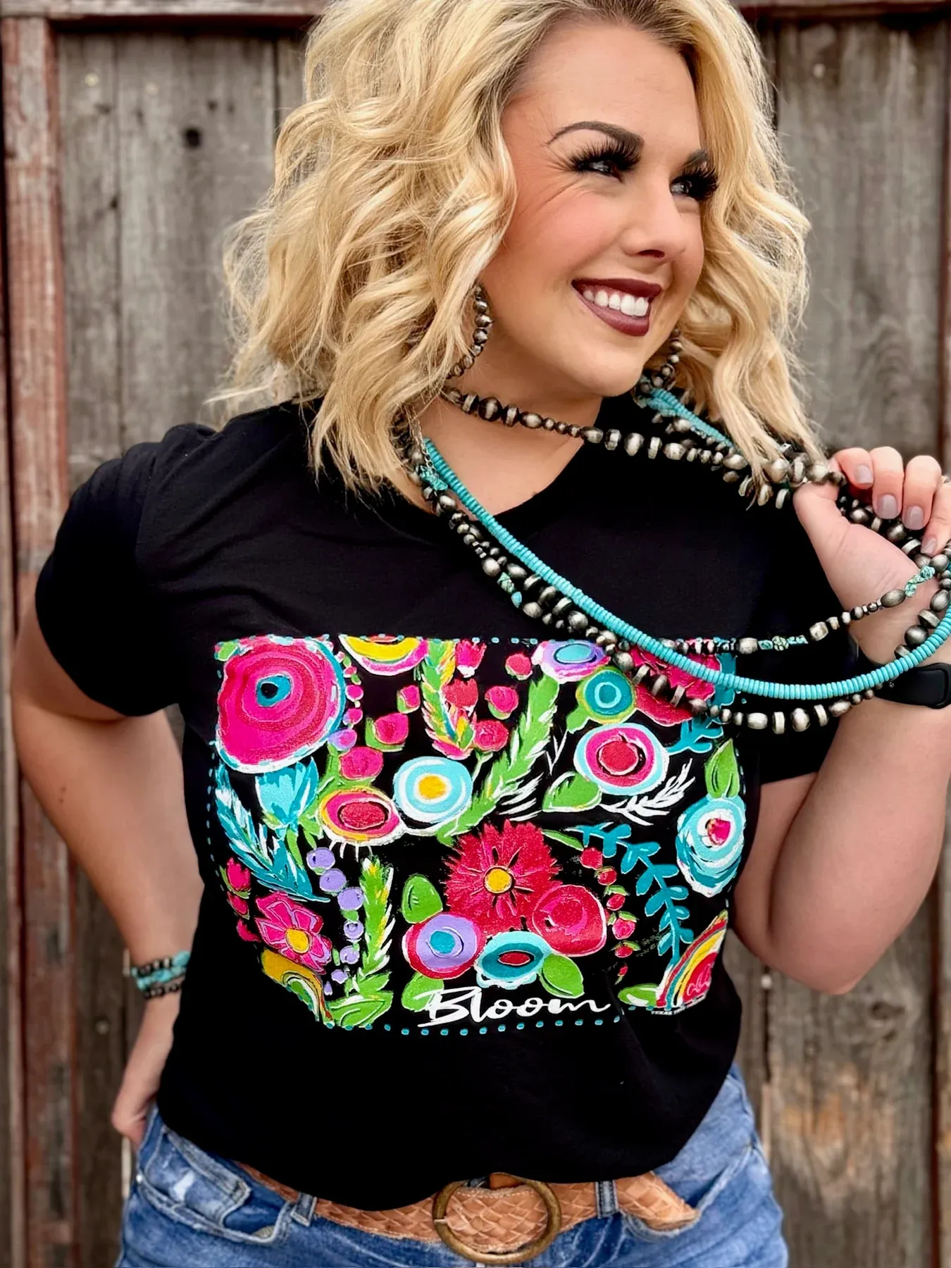 Gorgeous Bloom Graphic Tee!! Boho Style!! - Stuffology  Boutique