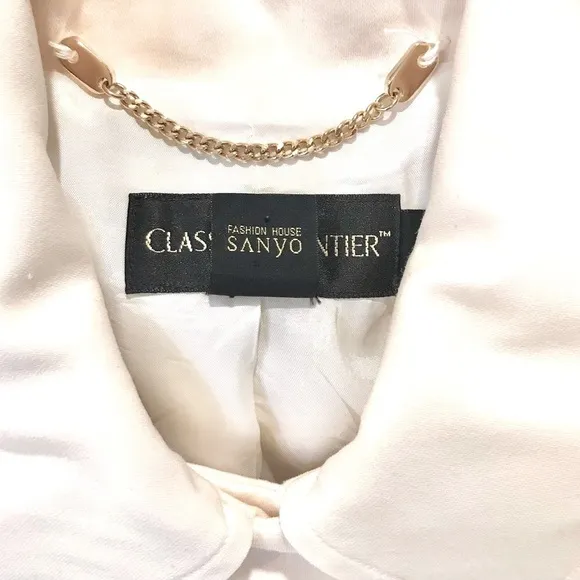 *GORGEOUS IVORY DOUBLE BREASTED TAILORED BLAZER, CLASSIQUES ENTIER, SZ S