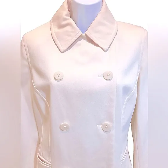 *GORGEOUS IVORY DOUBLE BREASTED TAILORED BLAZER, CLASSIQUES ENTIER, SZ S