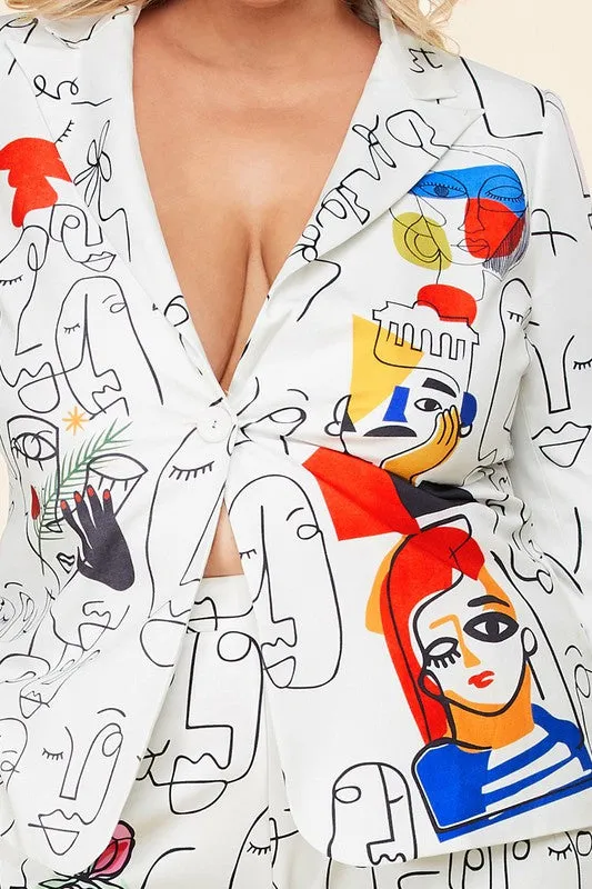 GRAFFITI 2PIECE SUIT (Curvy)