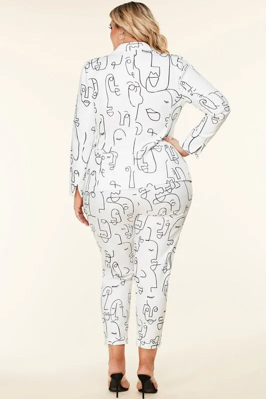 GRAFFITI 2PIECE SUIT (Curvy)