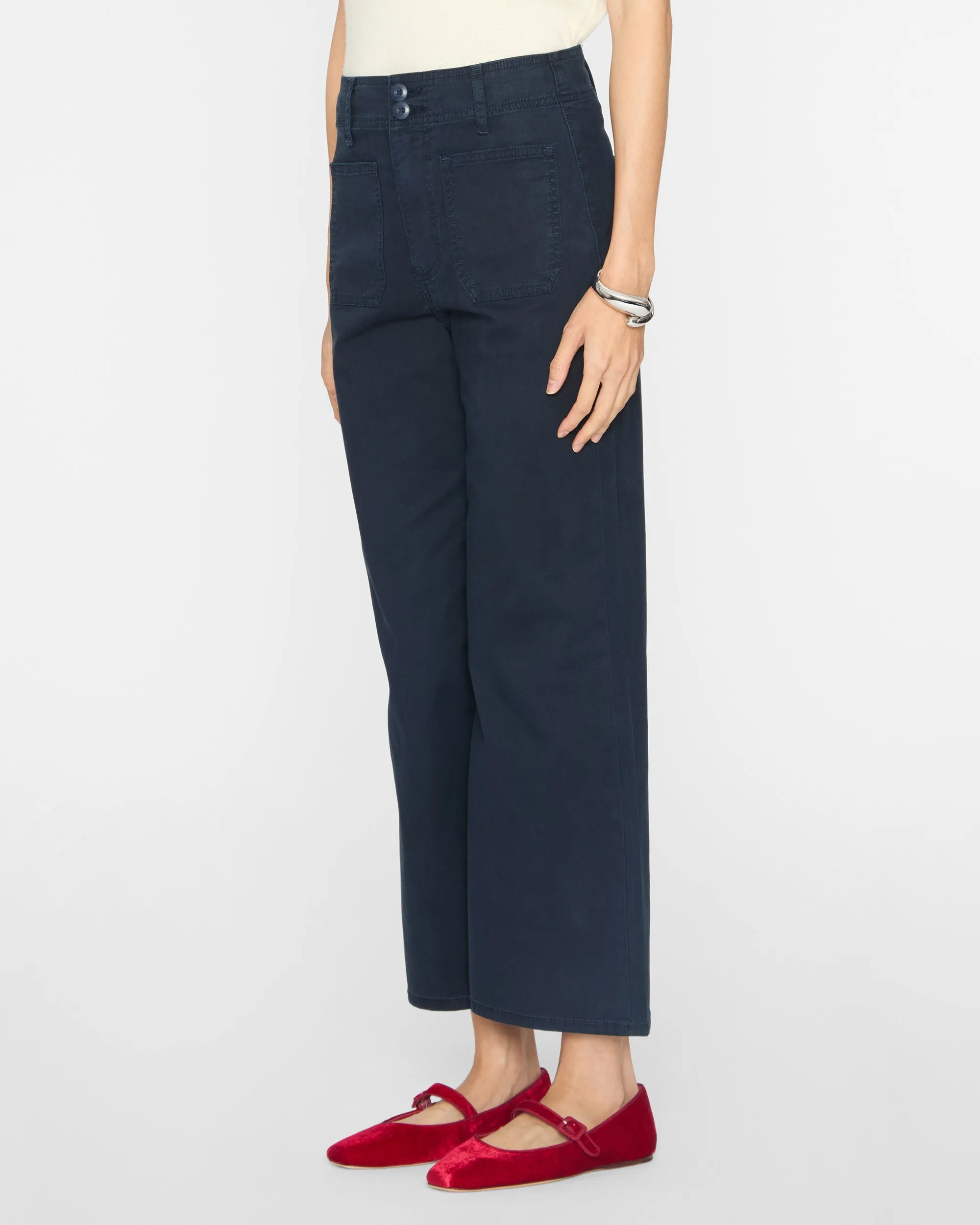 Grant Cropped High Rise Wide Leg Pant