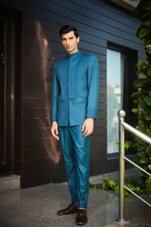 Greig-Teal Green Bandhgala set