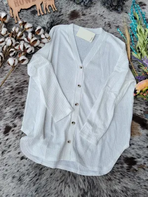 Greta Cardigan (White)