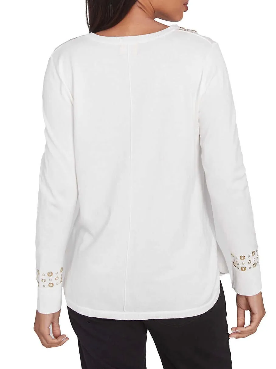 Grommet Sweater - Ivory
