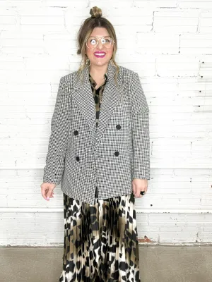 Hallie Houndstooth Blazer