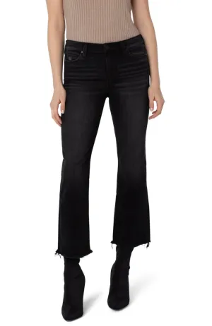 Hannah Crop Flare with Fray Hem