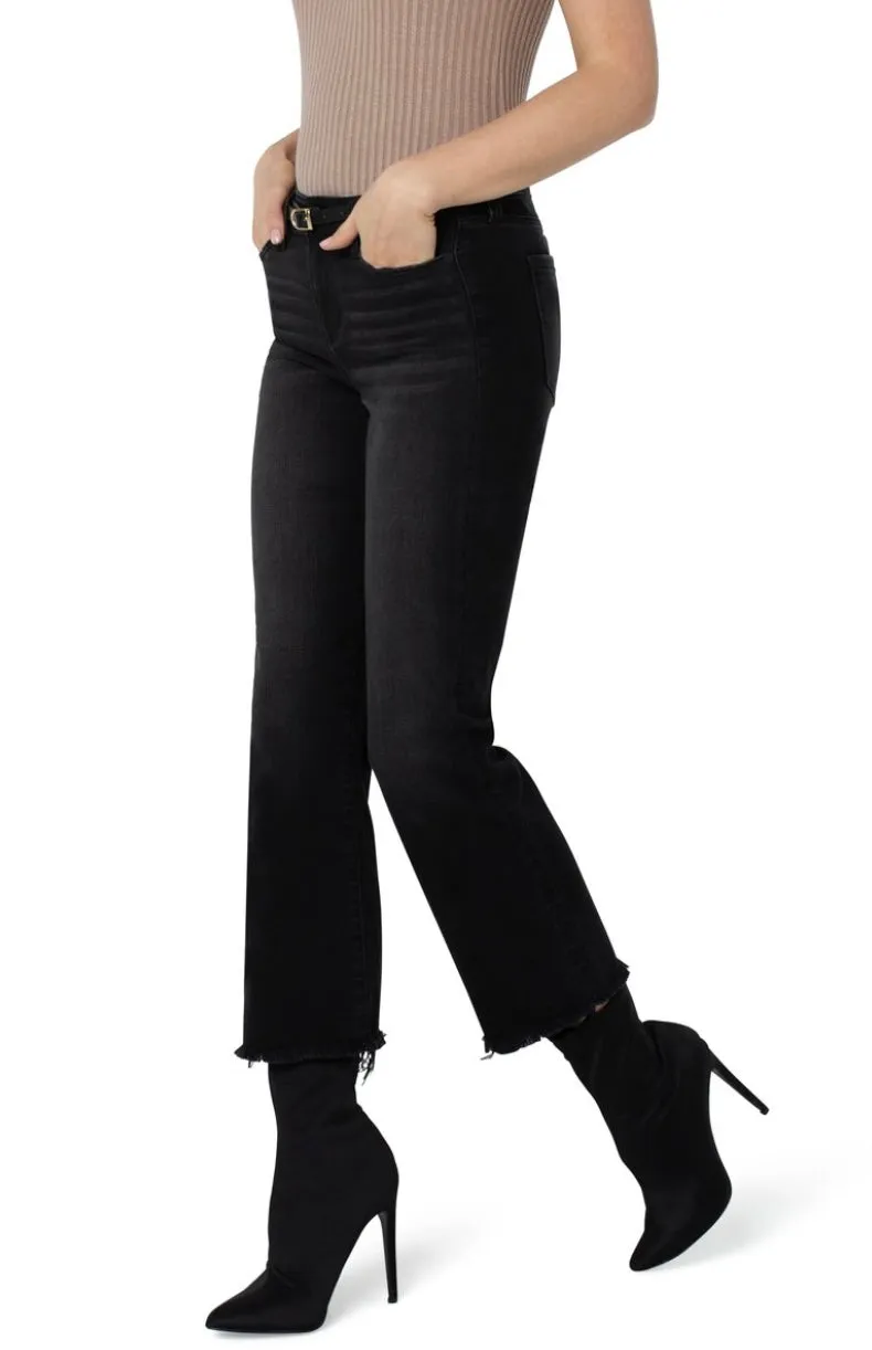 Hannah Crop Flare with Fray Hem