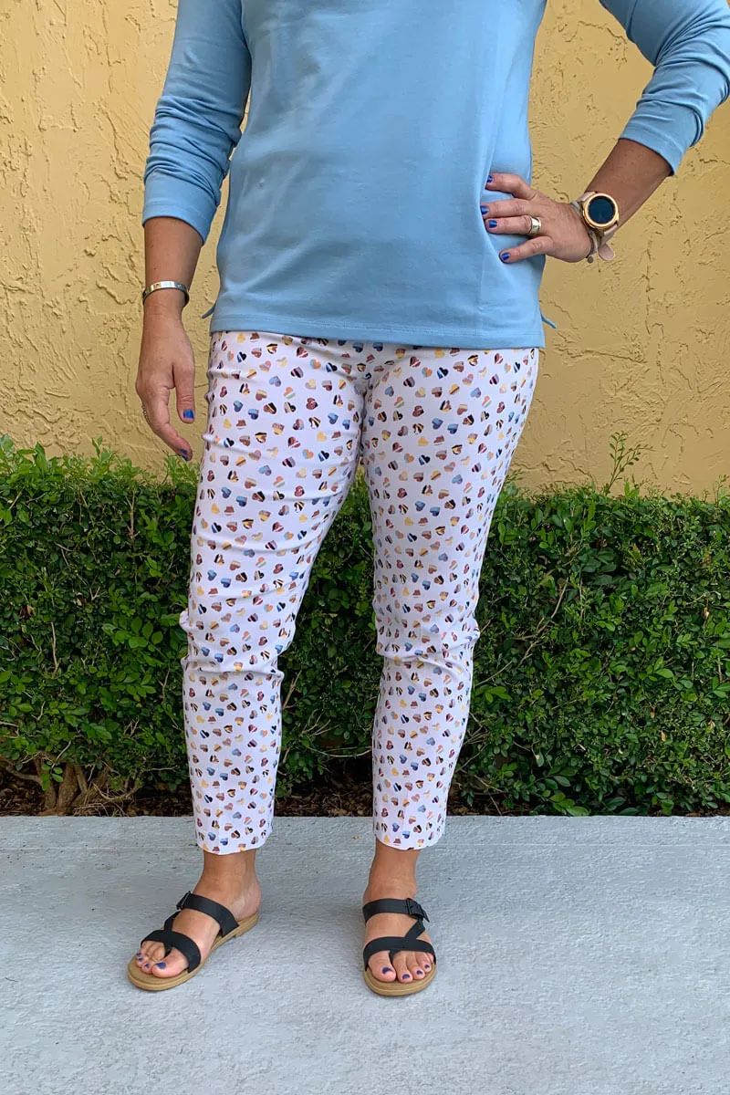Heart Motif Pull-On Pants
