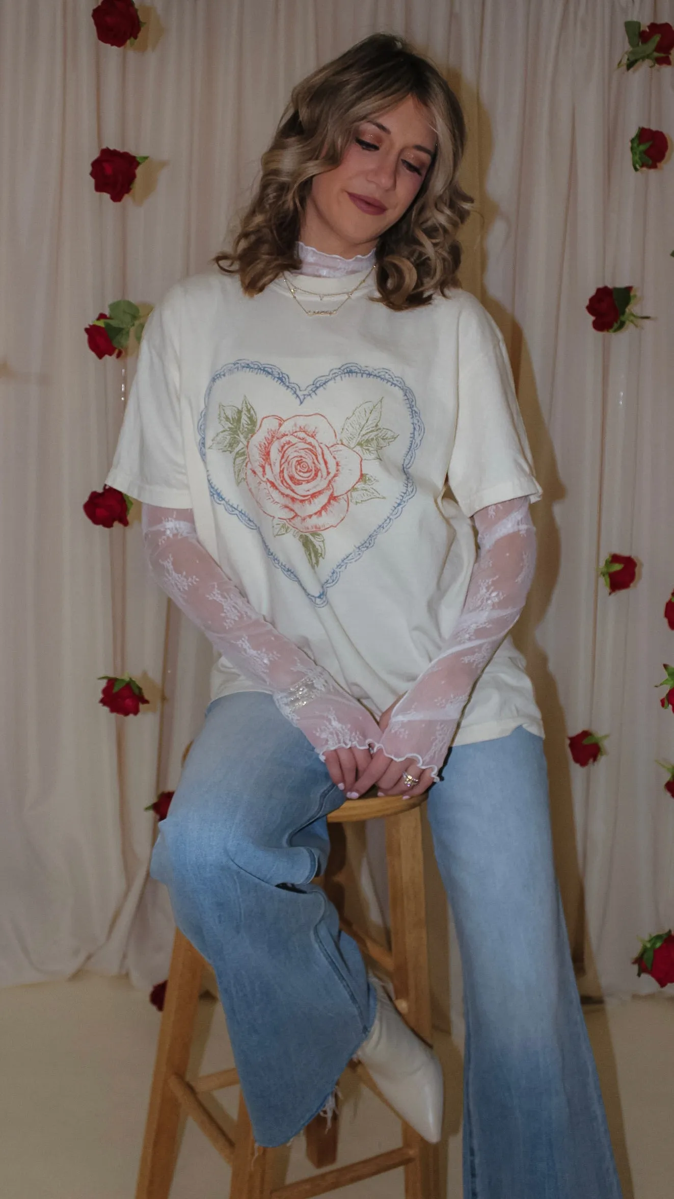 Hearts and Roses T Shirt