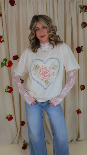 Hearts and Roses T Shirt