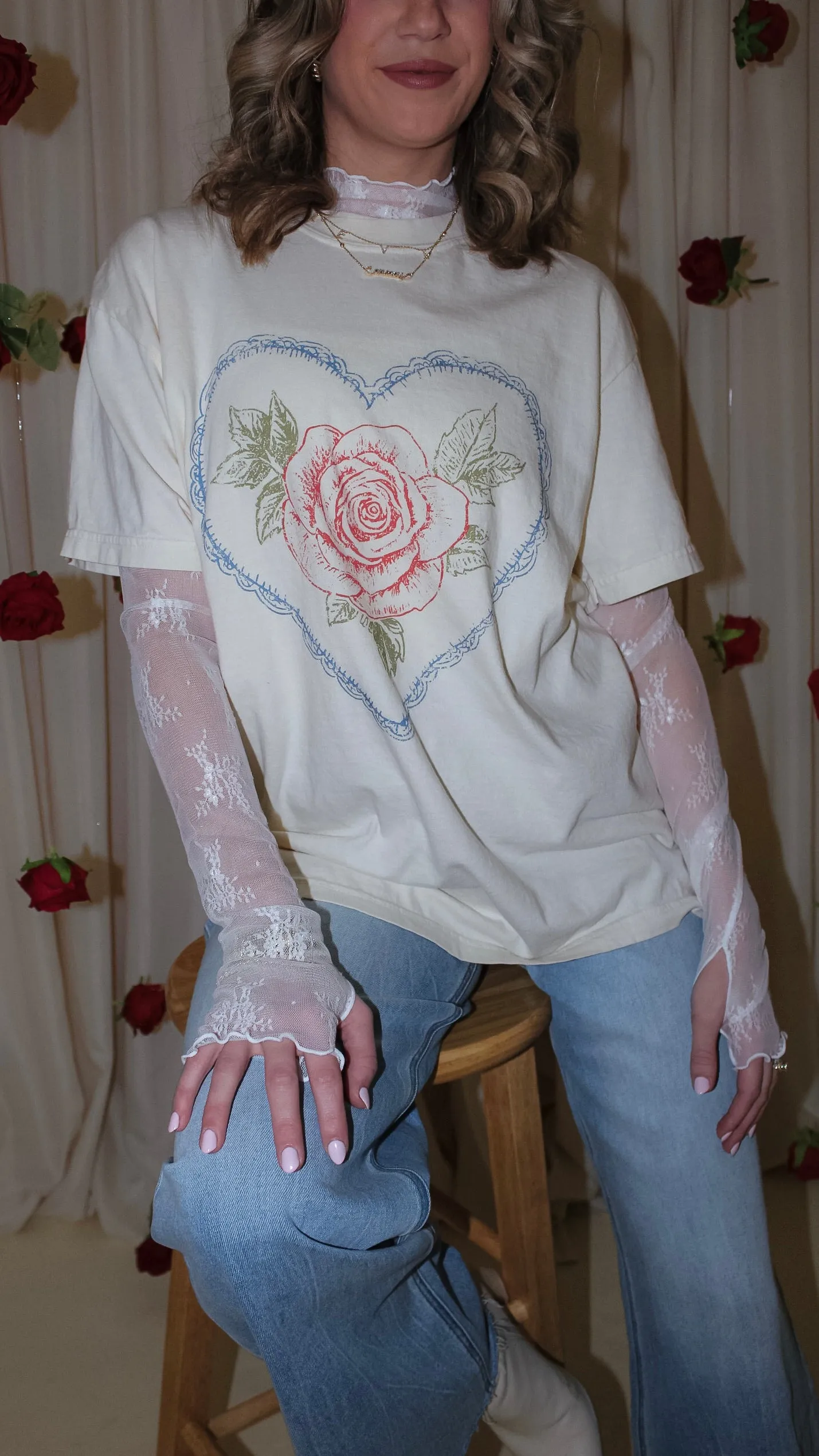 Hearts and Roses T Shirt