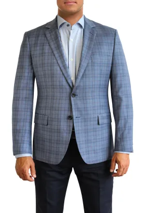 Hechter Paris Blue Plaid Sport Coat