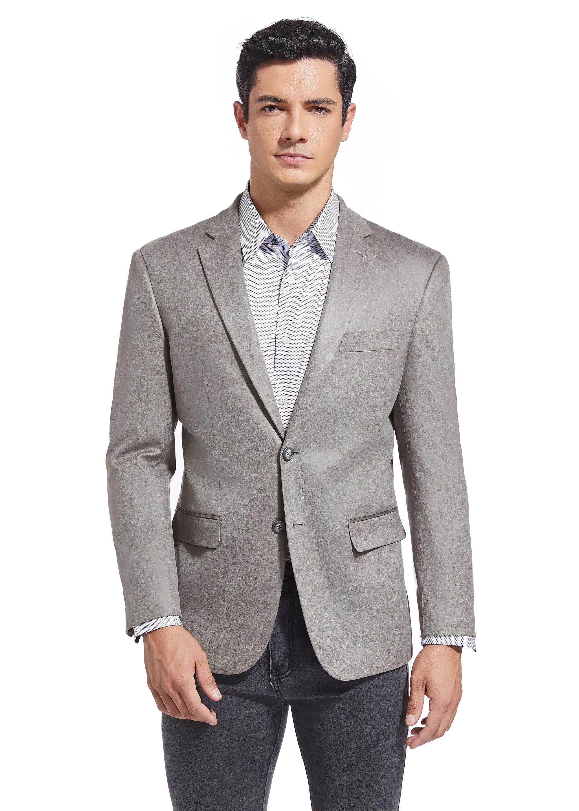 Hechter Paris Faux Suede Grey Jacket