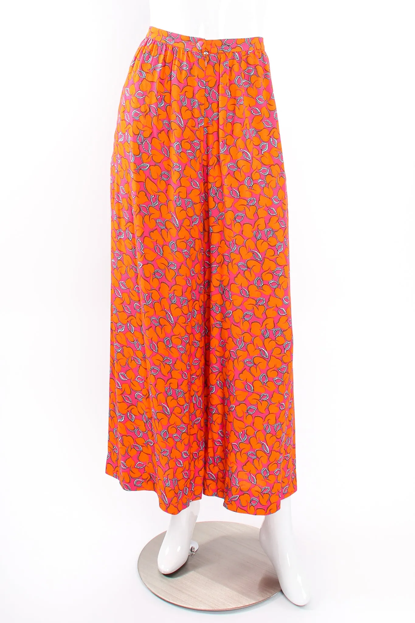 Hot Leaf Print Palazzo Pant