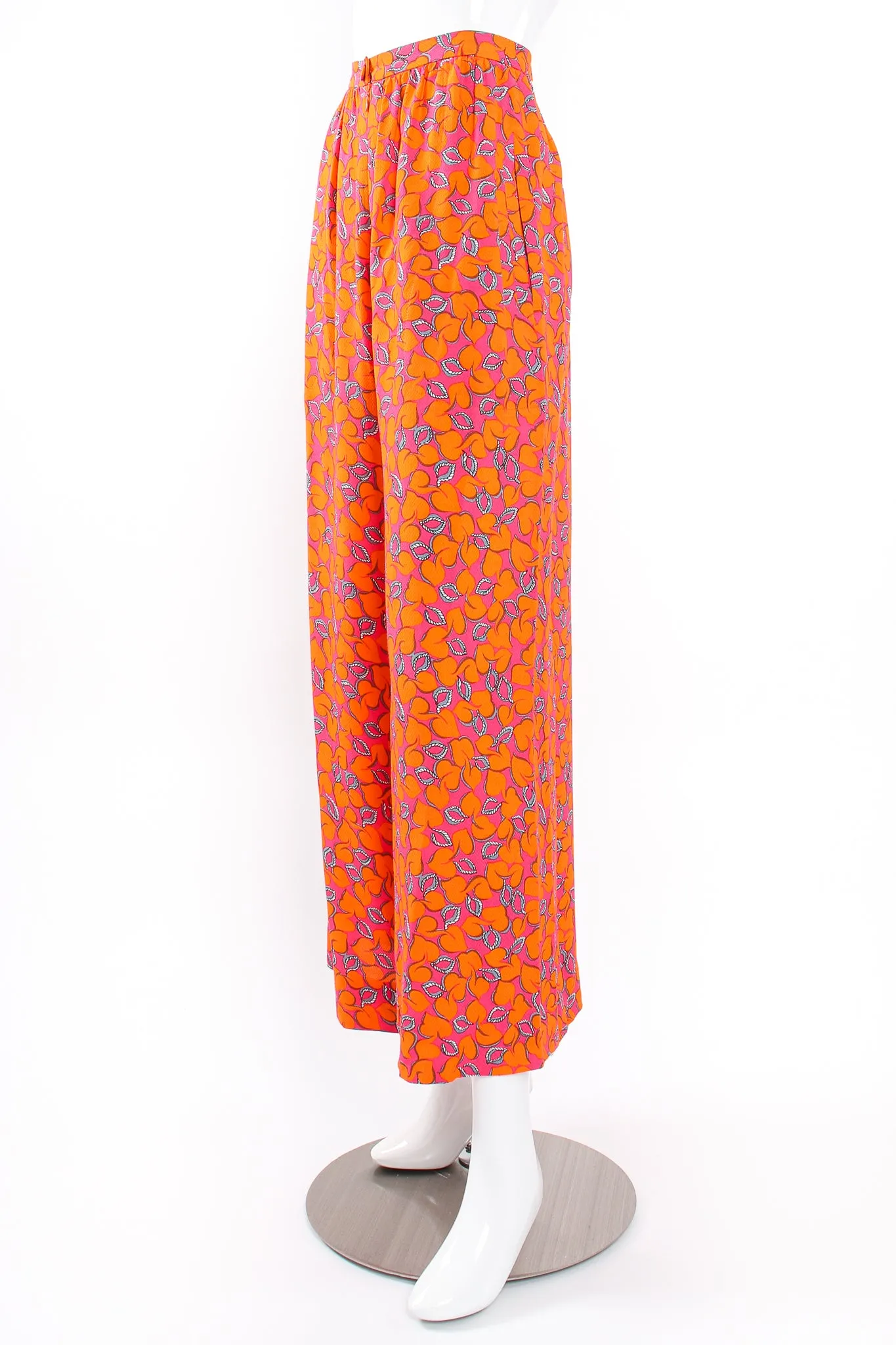 Hot Leaf Print Palazzo Pant