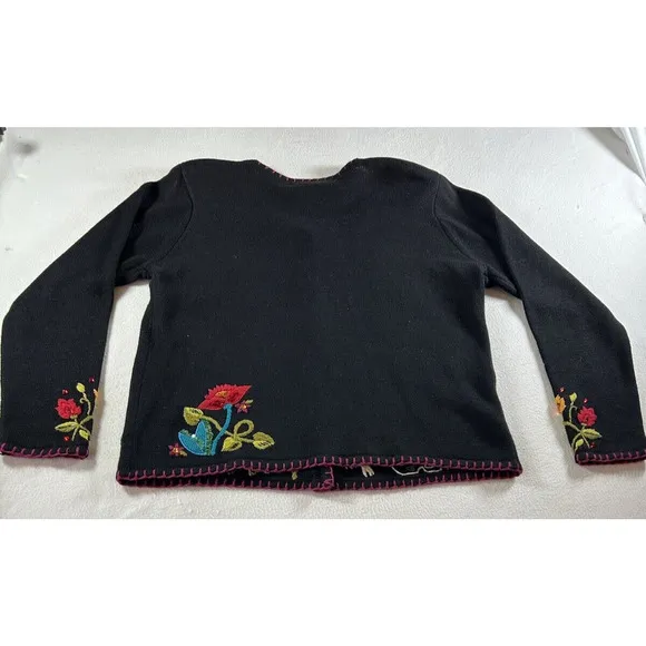 In The Dream Garden Vintage Monkey Jungle Cardigan Sweater Medium