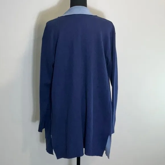 Isaac Mizrahi Live! Two Tone Double Knit Sweater NWOT