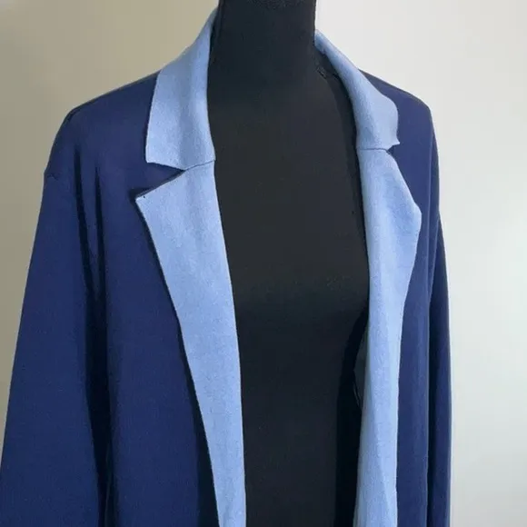 Isaac Mizrahi Live! Two Tone Double Knit Sweater NWOT