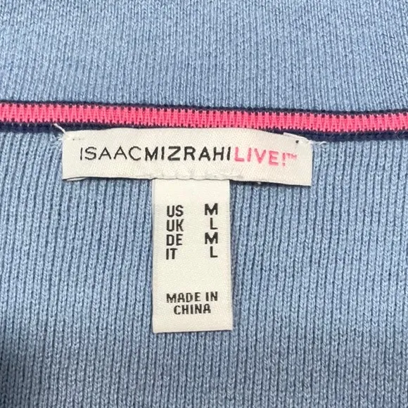 Isaac Mizrahi Live! Two Tone Double Knit Sweater NWOT
