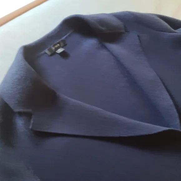 J. Crew 'Camille' Shrunken Sweater Blazer 1-Button Long Sleeve Navy Cardigan XS