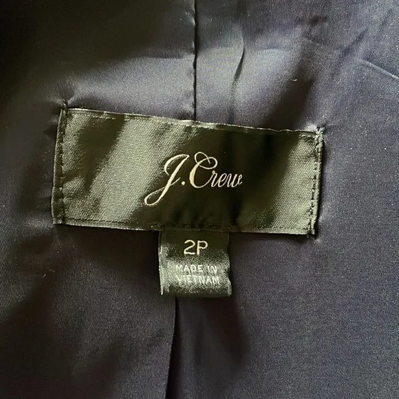 J Crew Dover Navy Blue Stretch Blazer Size 2P