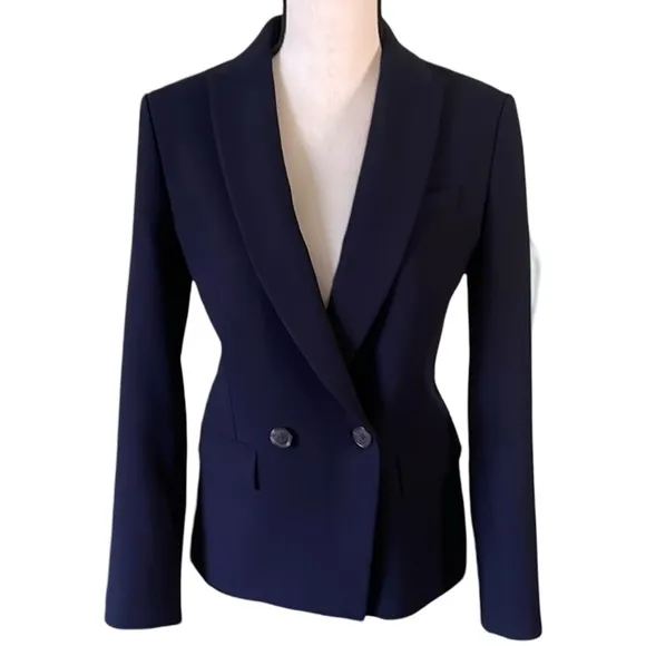 J Crew Dover Navy Blue Stretch Blazer Size 2P