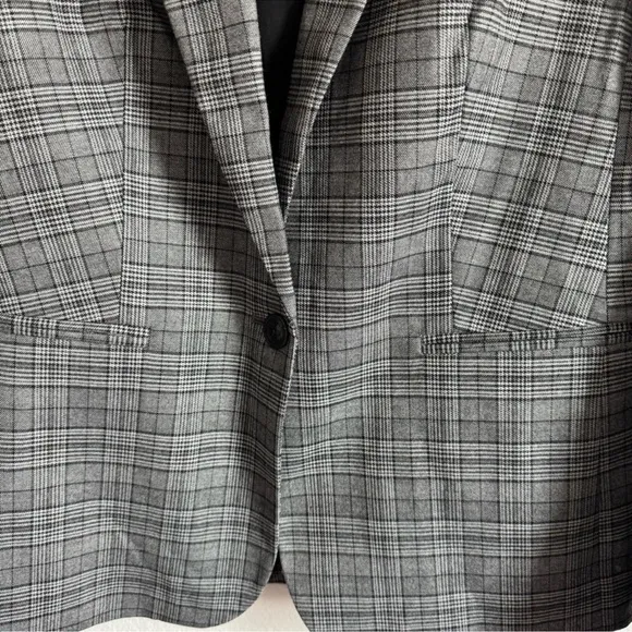 J. Crew Factory Plaid One Button Blazer Size: 6, NWT