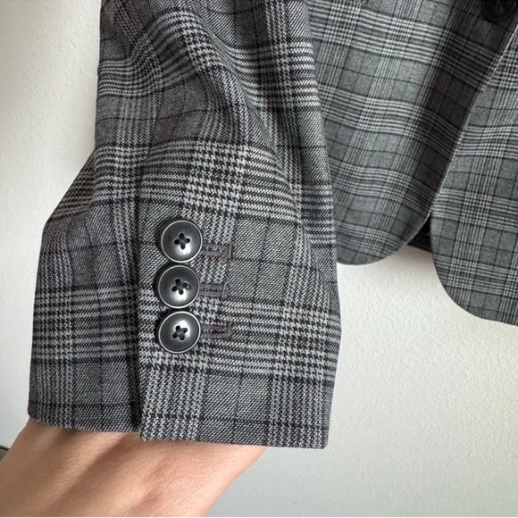 J. Crew Factory Plaid One Button Blazer Size: 6, NWT