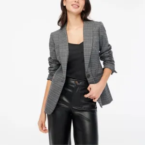 J. Crew Factory Plaid One Button Blazer Size: 6, NWT