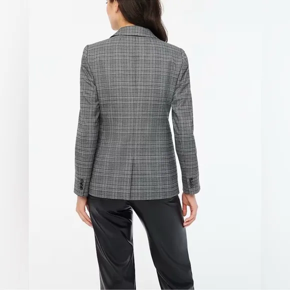 J. Crew Factory Plaid One Button Blazer Size: 6, NWT